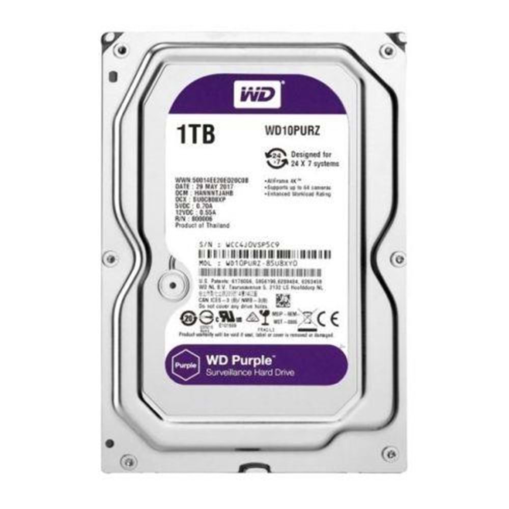 WESTERN DIGITAL WD10PURZ PURPLE 3.5