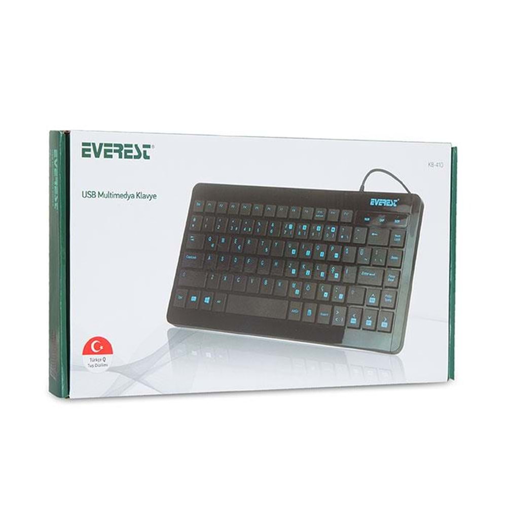 EVEREST KB-410 Q USB Mini Siyah Klavye