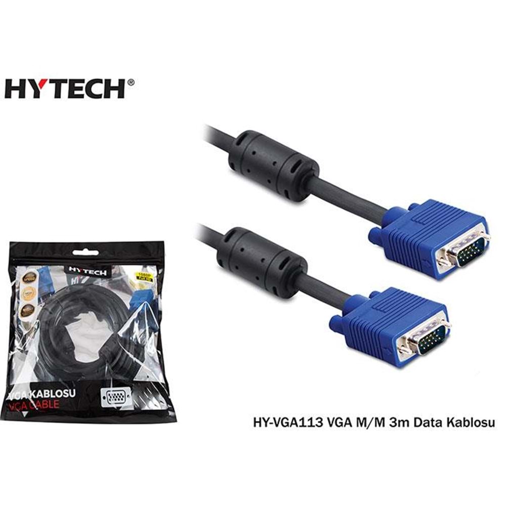 HYTECH HY-VGA113 3 Mt 15E/15E Monitör Kablosu