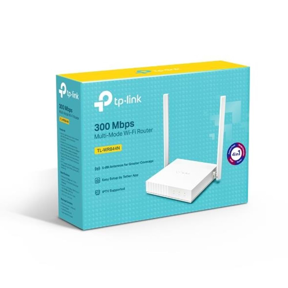 TP-LINK TL-WR844N 4 Port 300mbps 2xAnten Kablosuz N Router