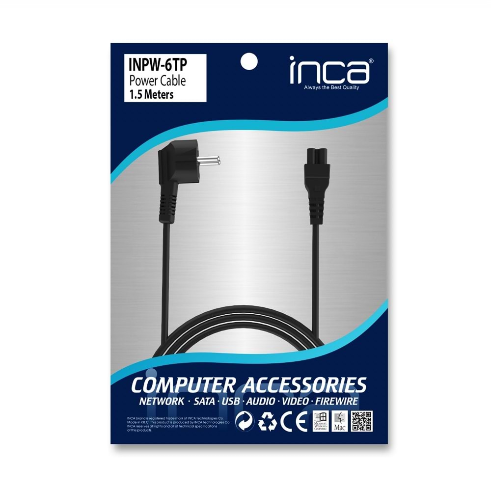 INCA INPW-6TP 1.5 Mt Notebook Power Kablosu