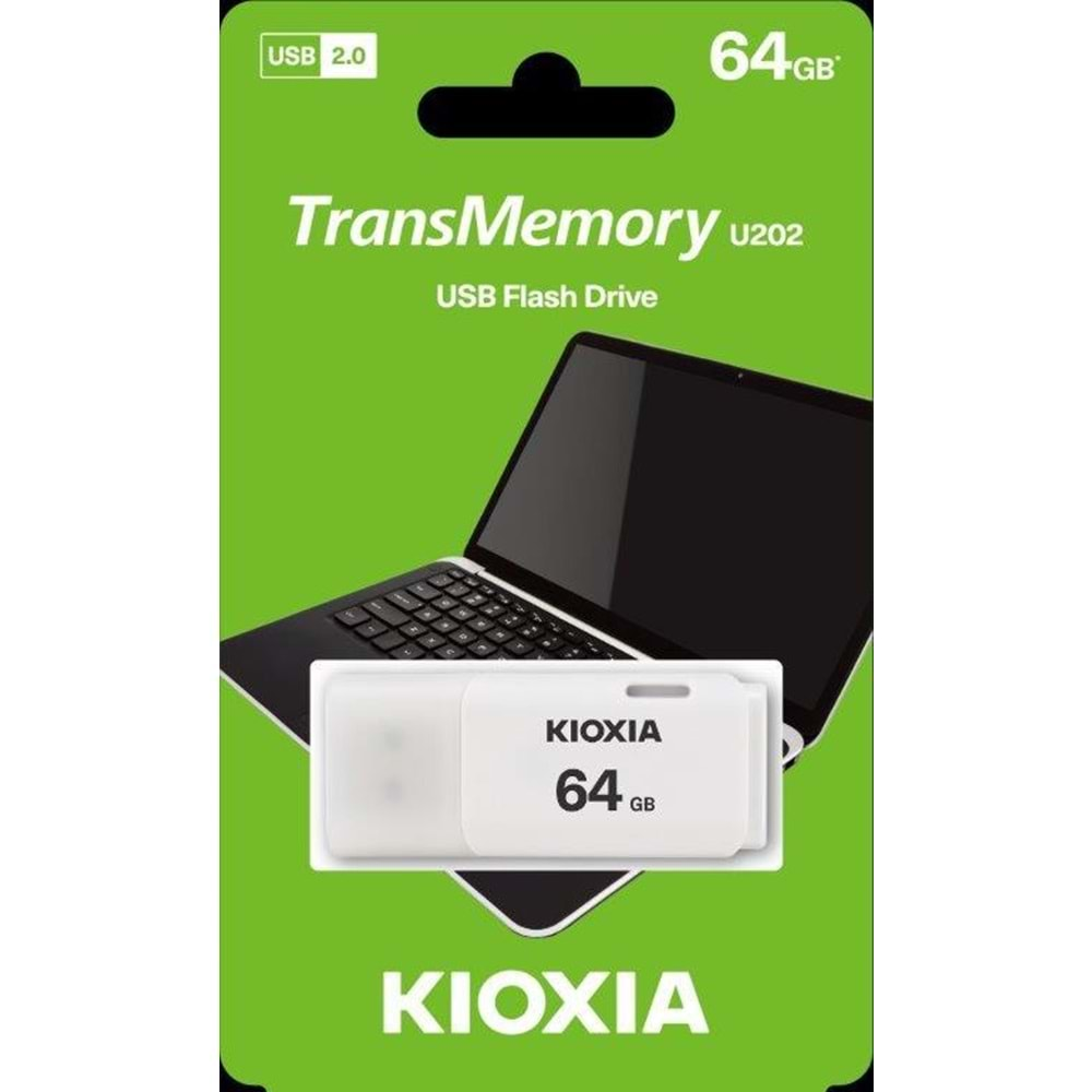 KIOXIA LU202W064GG4 64GB USB 2.0 Beyaz USB Bellek