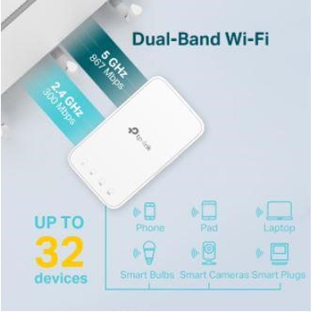 TP-LINK RE300 AC1200 2 Anten Priz Tipi Wi-Fi Mesh Menzil Genişletici