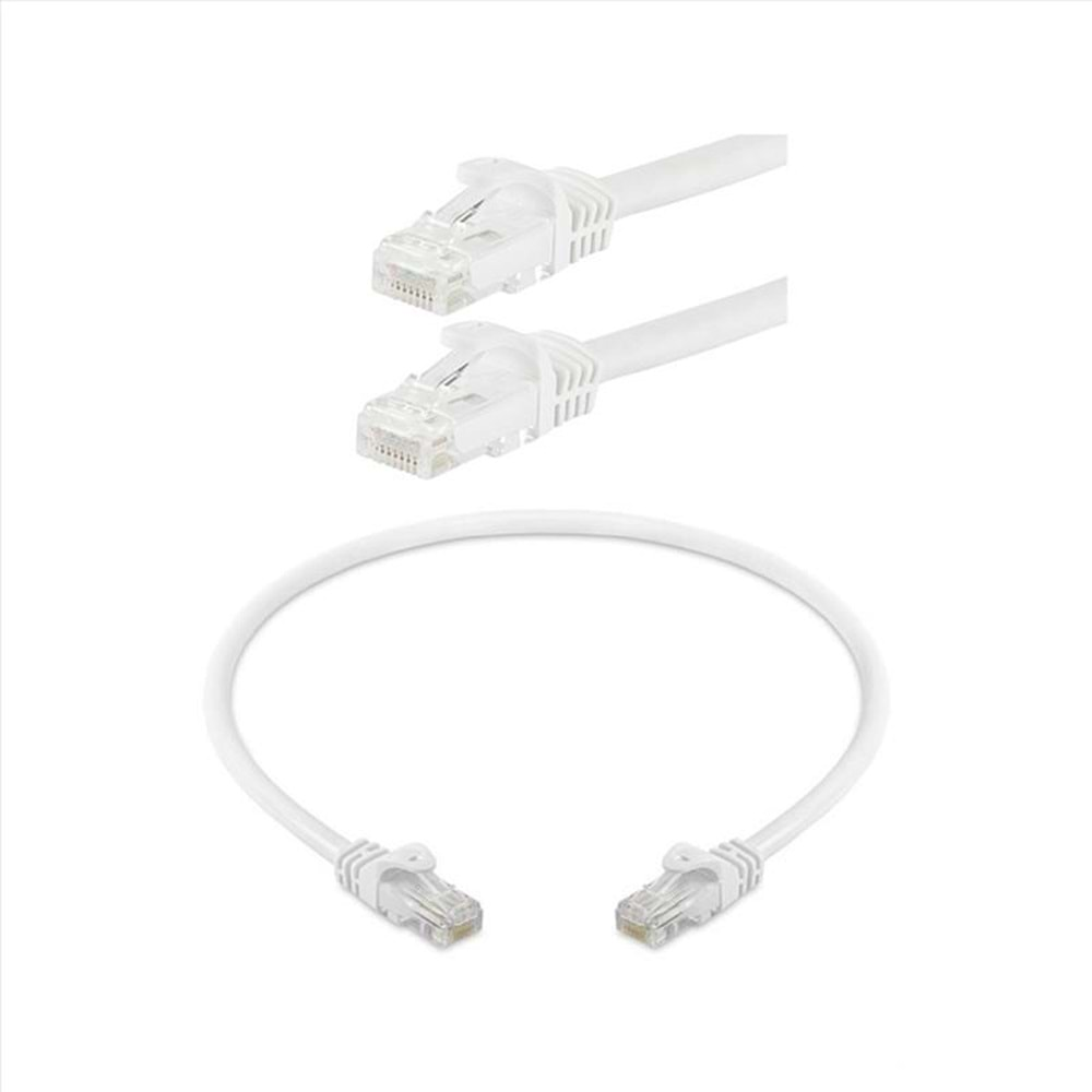 ODS 02R45R45C6UJ1W3.0A CAT6 UTP LSZH BAKIR 3 Metre Beyaz Patch Cord