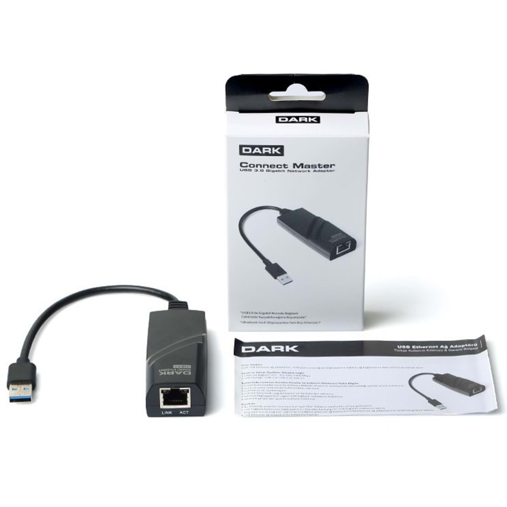 DARK DK-NT-U3GLAN2 USB 3.0 10/100/1000Mbps Gigabit Ethernet Adaptörü