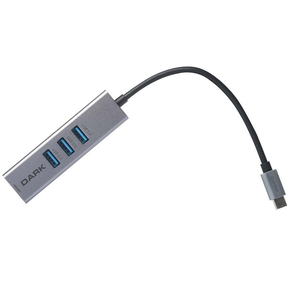 DARK DK-AC-U31X3GL Type-C to RJ45 Gigabit 3xUSB 3.0 Hub Çoklayıcı