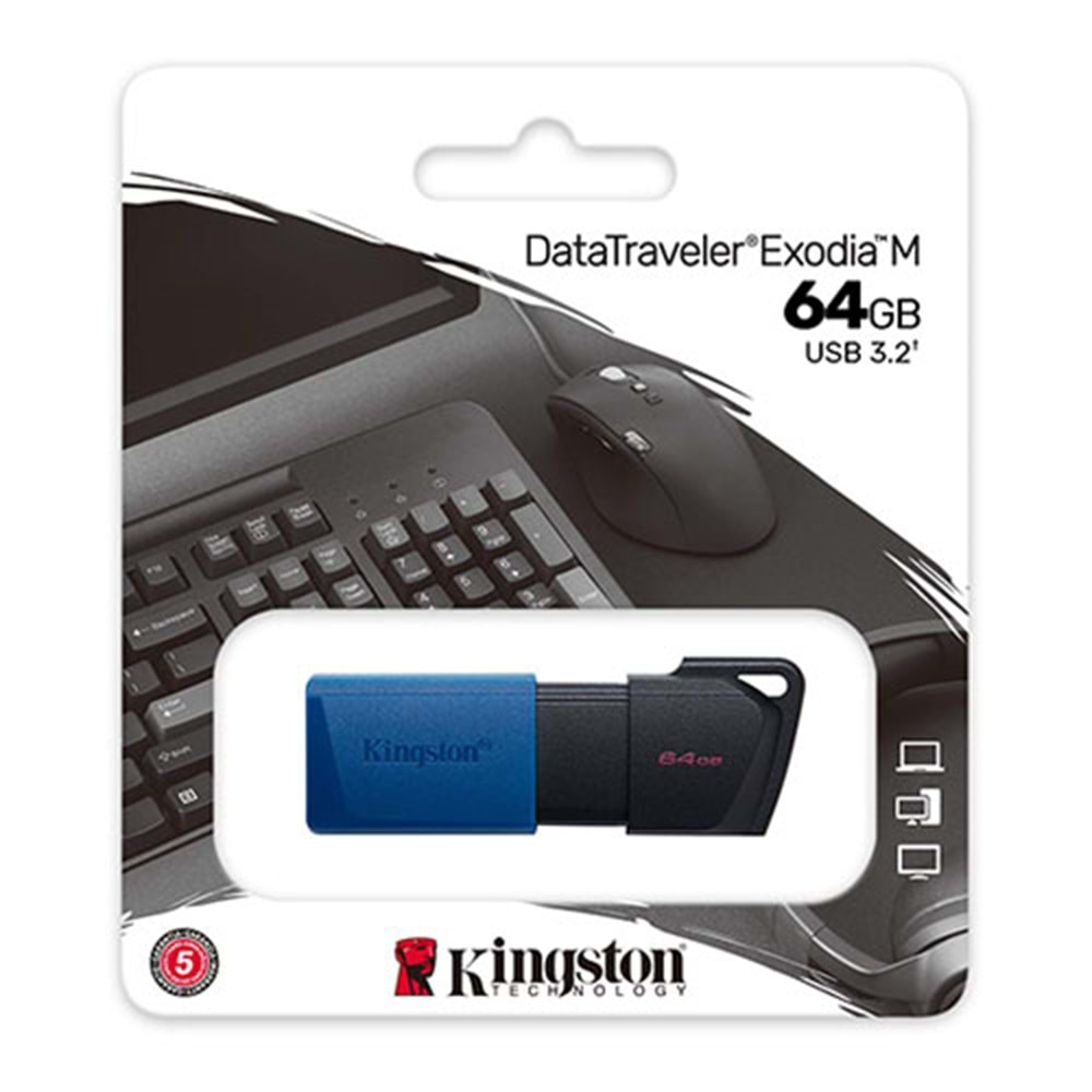 KINGSTON DTXM/64GB DT ExodiaM 64GB USB 3.2 Siyah USB Bellek