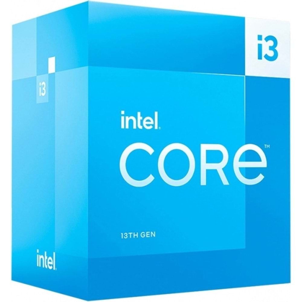 INTEL (13.Nesil) Raptor Lake i3-13100F 3.40GHz ~ 4.50GHz 12mb 1700P İşlemci Box (Fanlı)