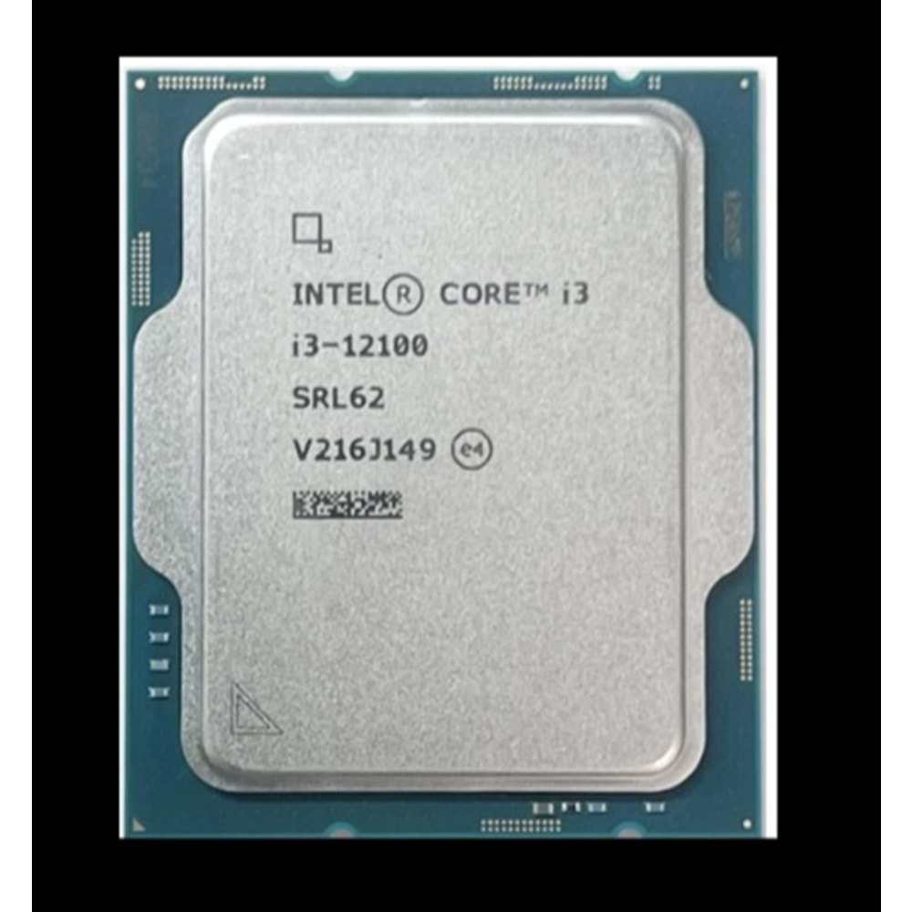 INTEL (12.Nesil) Alder Lake i3-12100 3.30GHz ~ 4.30GHz 12mb 1700P İşlemci Tray (Fansız)