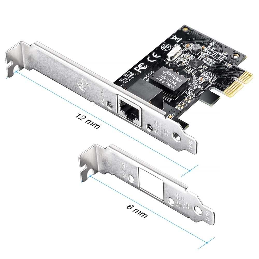 CUDY PE10 PCIe 10/100/1000 Ethernet Kartı