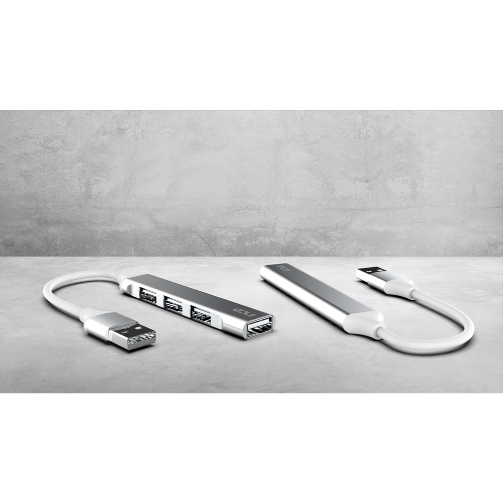 INCA IUSB-04T USB 3.0 +3*USB 2.0 Slim Aluminyum Kasa USB Çoklayıcı