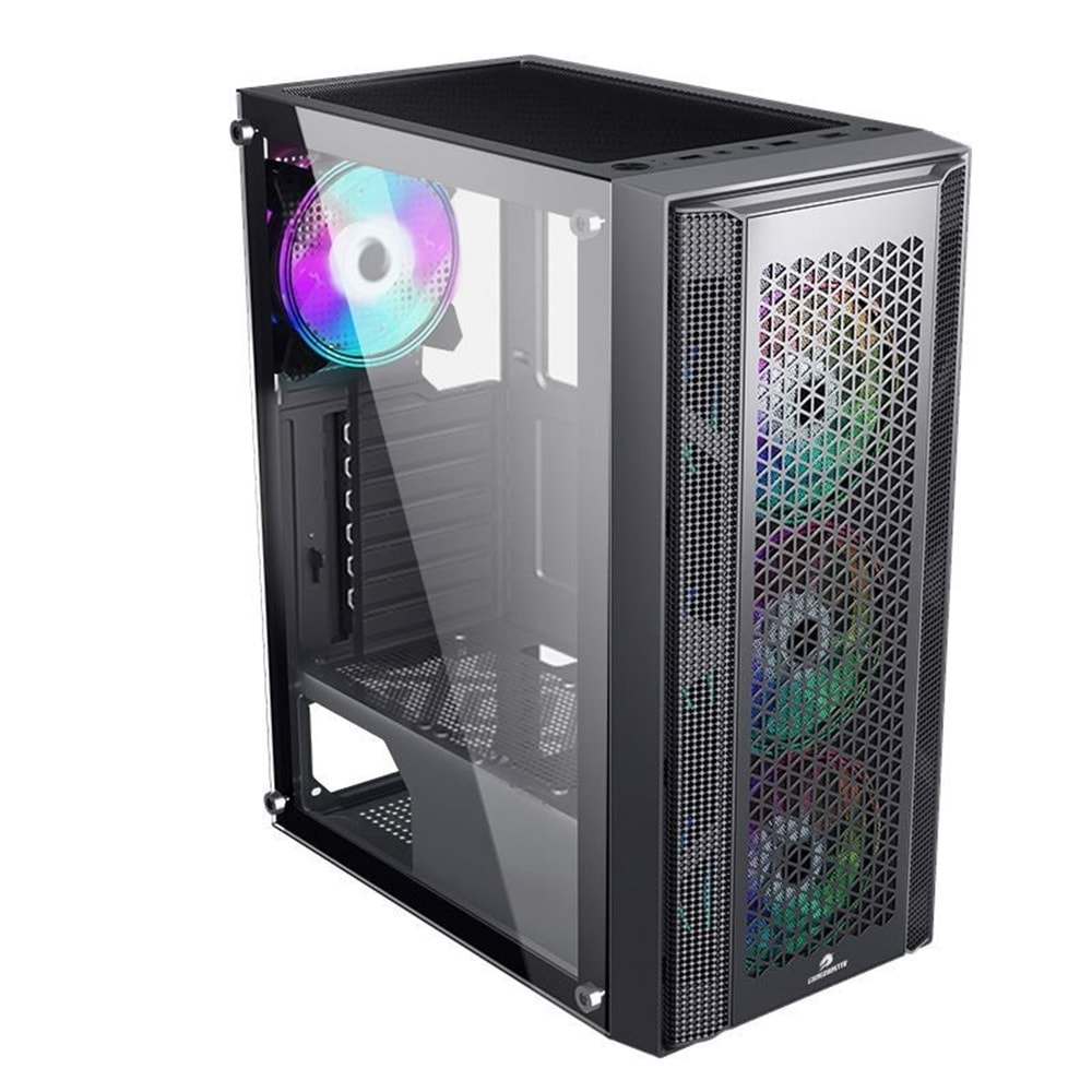 GAMEBOOSTER GB-F3107B 650W 80+ Bronze Siyah Mesh Panel Mid Tower ATX Kasa