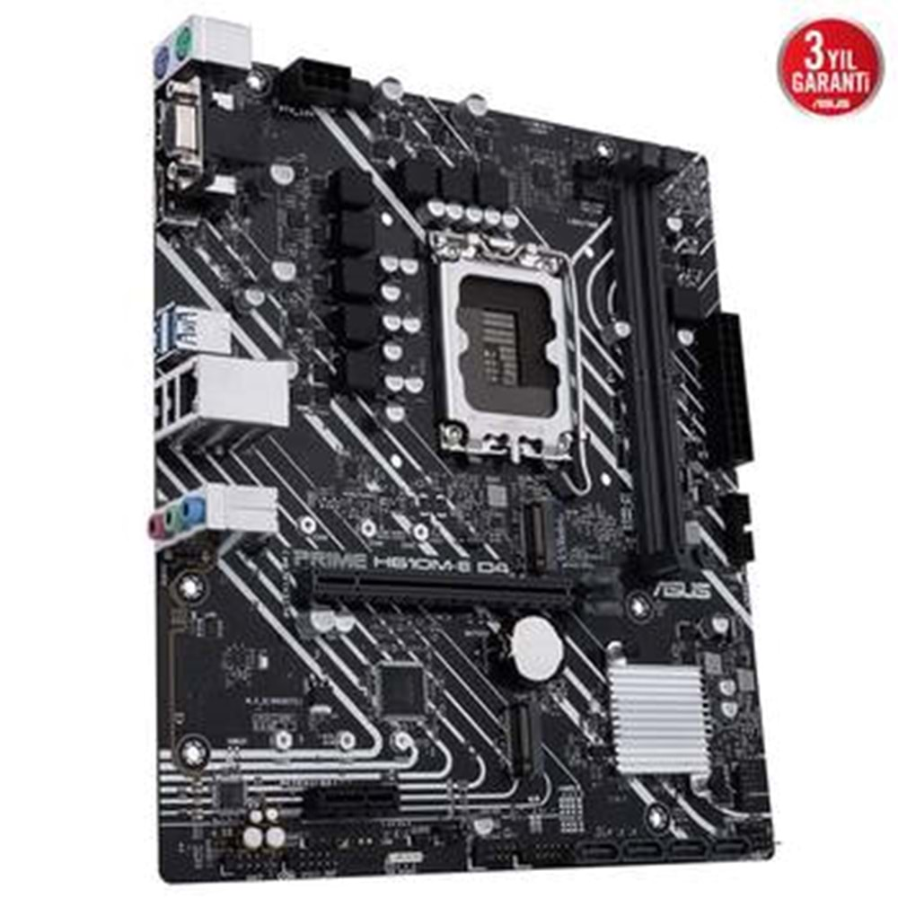 ASUS PRIME H610M-E-CSM H610 DDR5 Vga GLan mATX HD DP M2 RGB US3.2 1700p Anakart