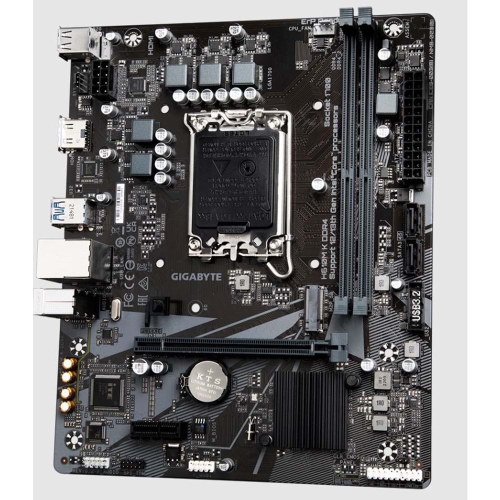 GIGABYTE H610M K H610 DDR4 (Vga Yok) GLan mATX HDMI USB3.2 M2 1700p Anakart