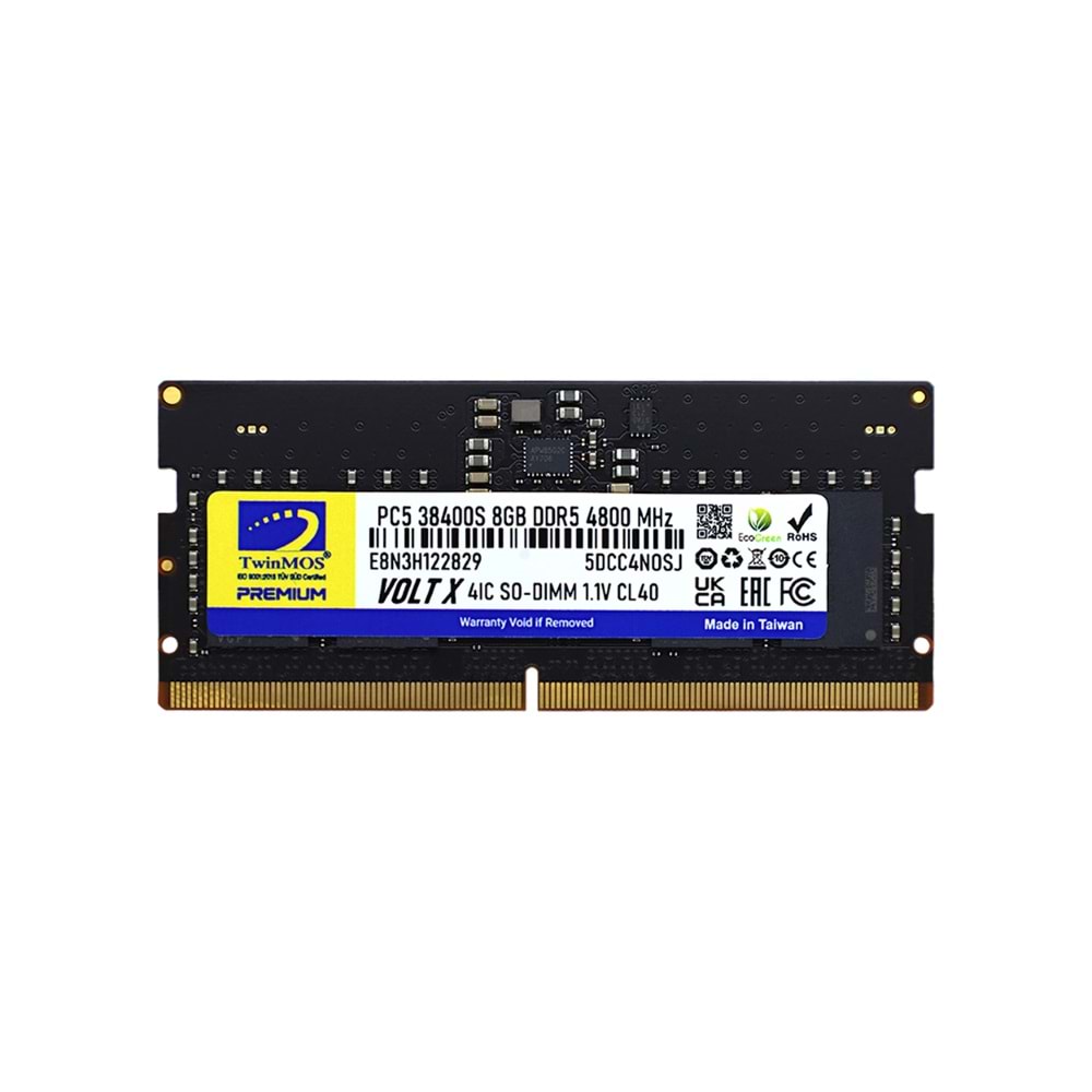 TWINMOS TMD58GB4800S40 8GB DDR5 4800Mhz Notebook Bellek