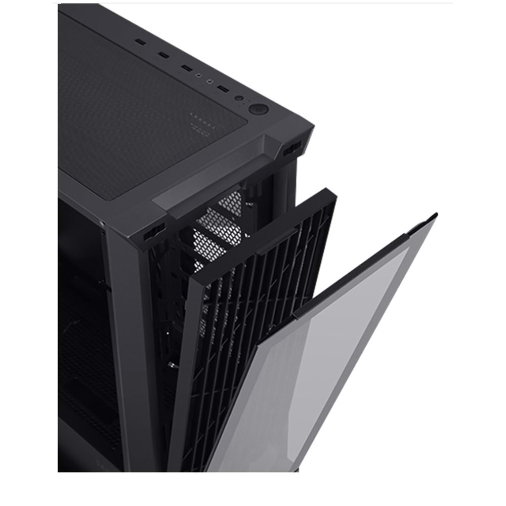 FRISBY FC-9455G VETRO 850W 80+ Bronze Siyah Dual-Ring RGB Fan Mid Tower ATX Kasa