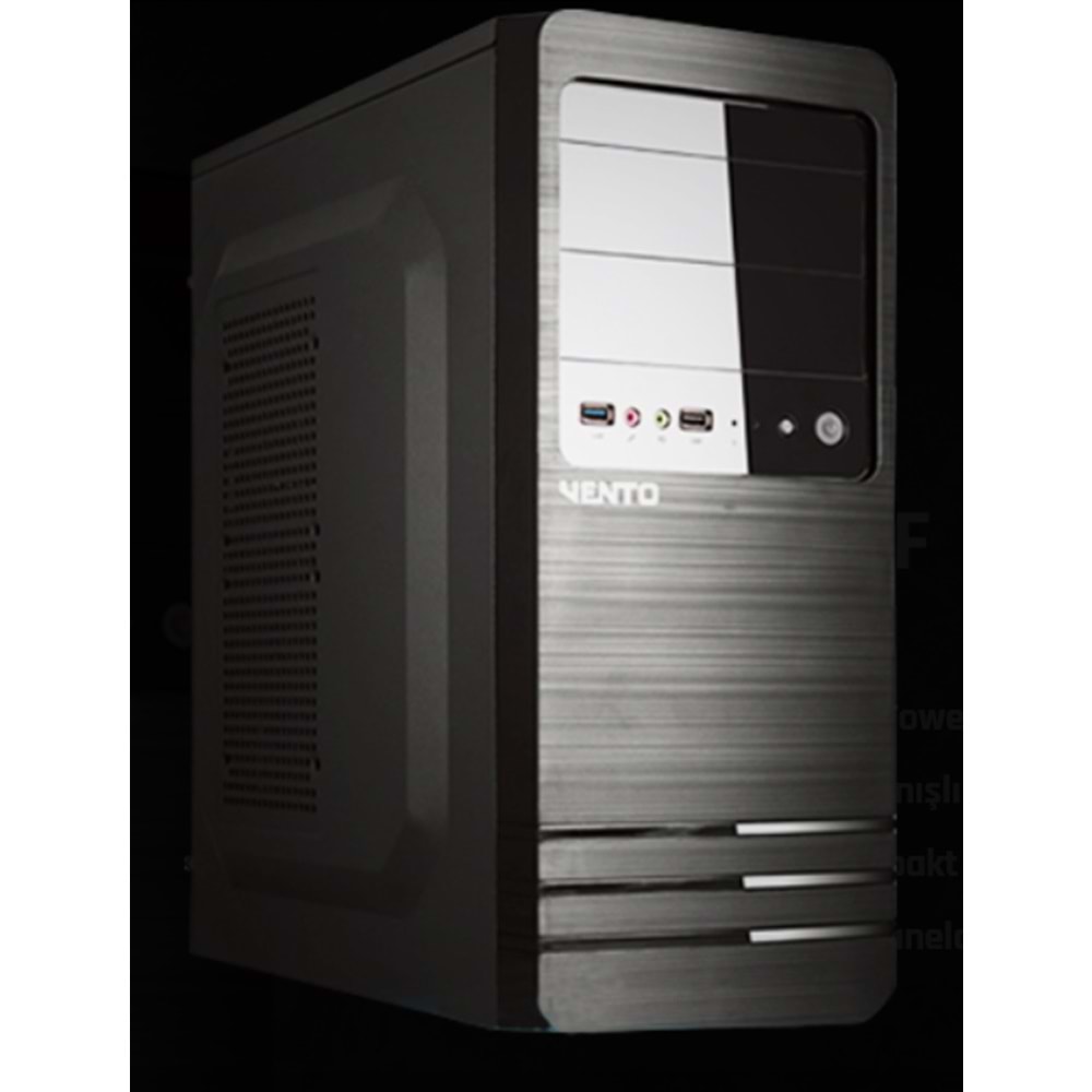 VENTO VS114F 500W Peak Siyah Mid Tower ATX Kasa