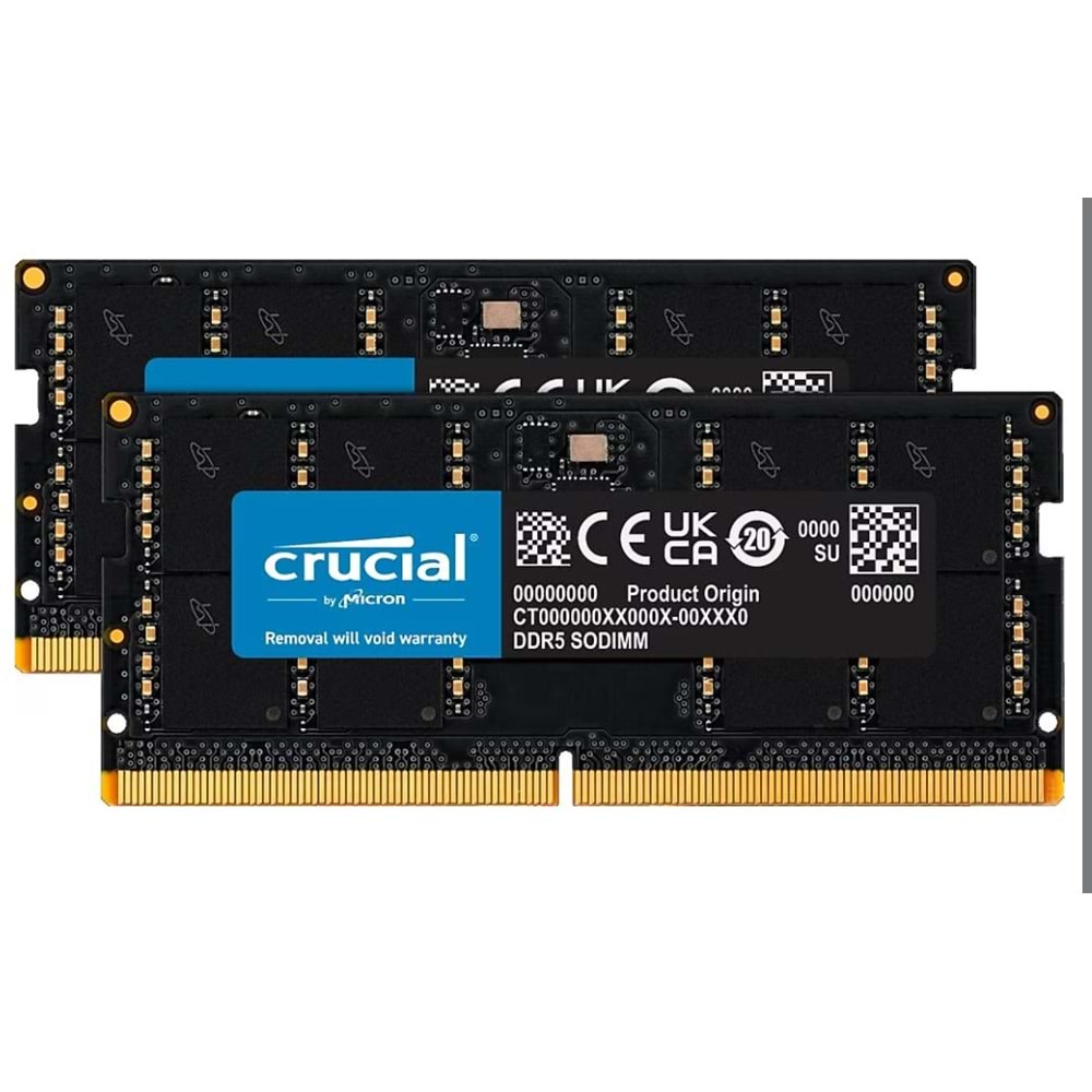 CRUCIAL CT2K32G56C46S5 64GB(2x32) DDR5 5600MHz Notebook Bellek