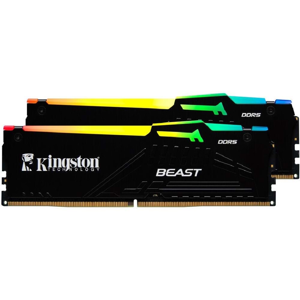 KINGSTON KF556C36BBEAK2-64TR 64GB (2x32) DDR5 5600MHz Beast RGB Expo PC Bellek