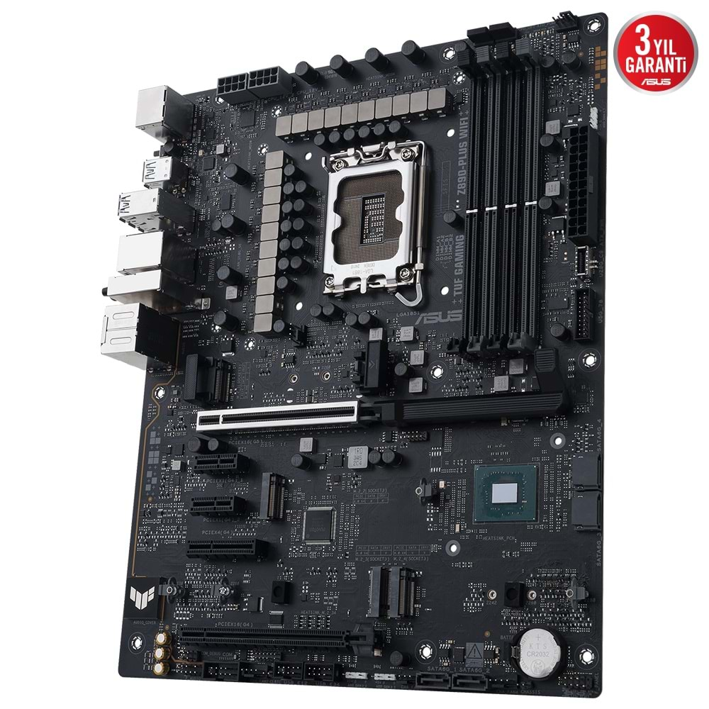 ASUS TUF GAMING Z890-PLUS WIFI Z890 DDR5 (Vga Yok) GLan 2.5G ATX HD DP TND US3 M2 WİFİ7 BT 1851p Anakart