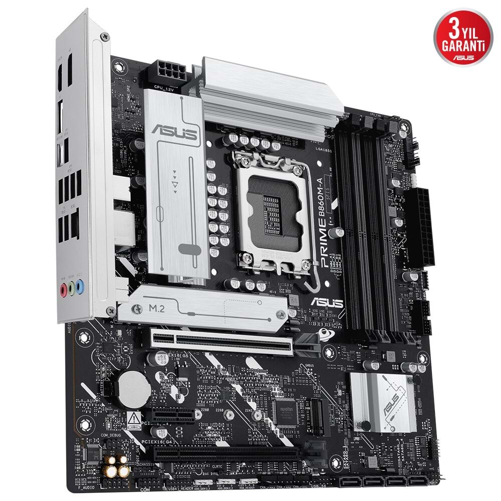 ASUS PRIME B860M-A-CSM B860 DDR5 (Vga Yok) GLan 2.5G mATX HD DP TYP-C M2 ARGB 1851p Anakart
