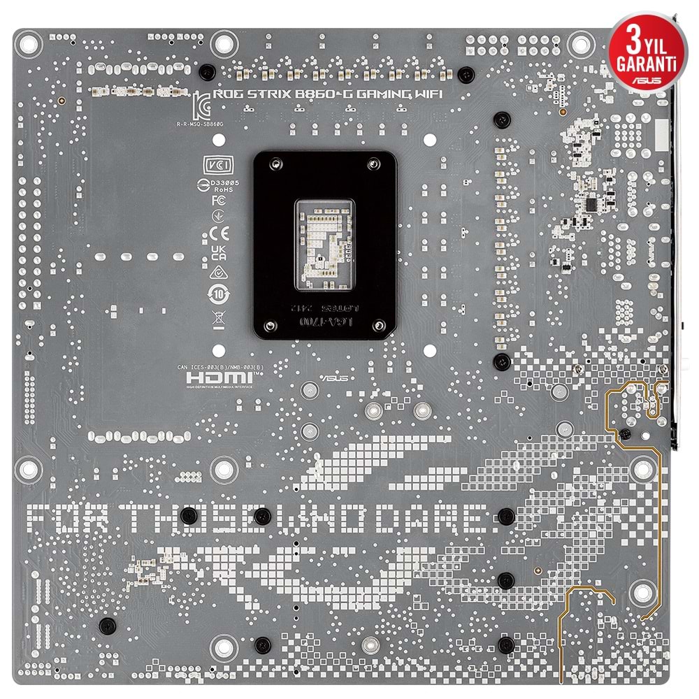 ASUS ROG STRIX B860-G GAMING WIFI B860 DDR5 (Vga Yok) GLan 2.5G ATX HD DP TYP-C WIFI BT OPT RGB 1851p Anakart