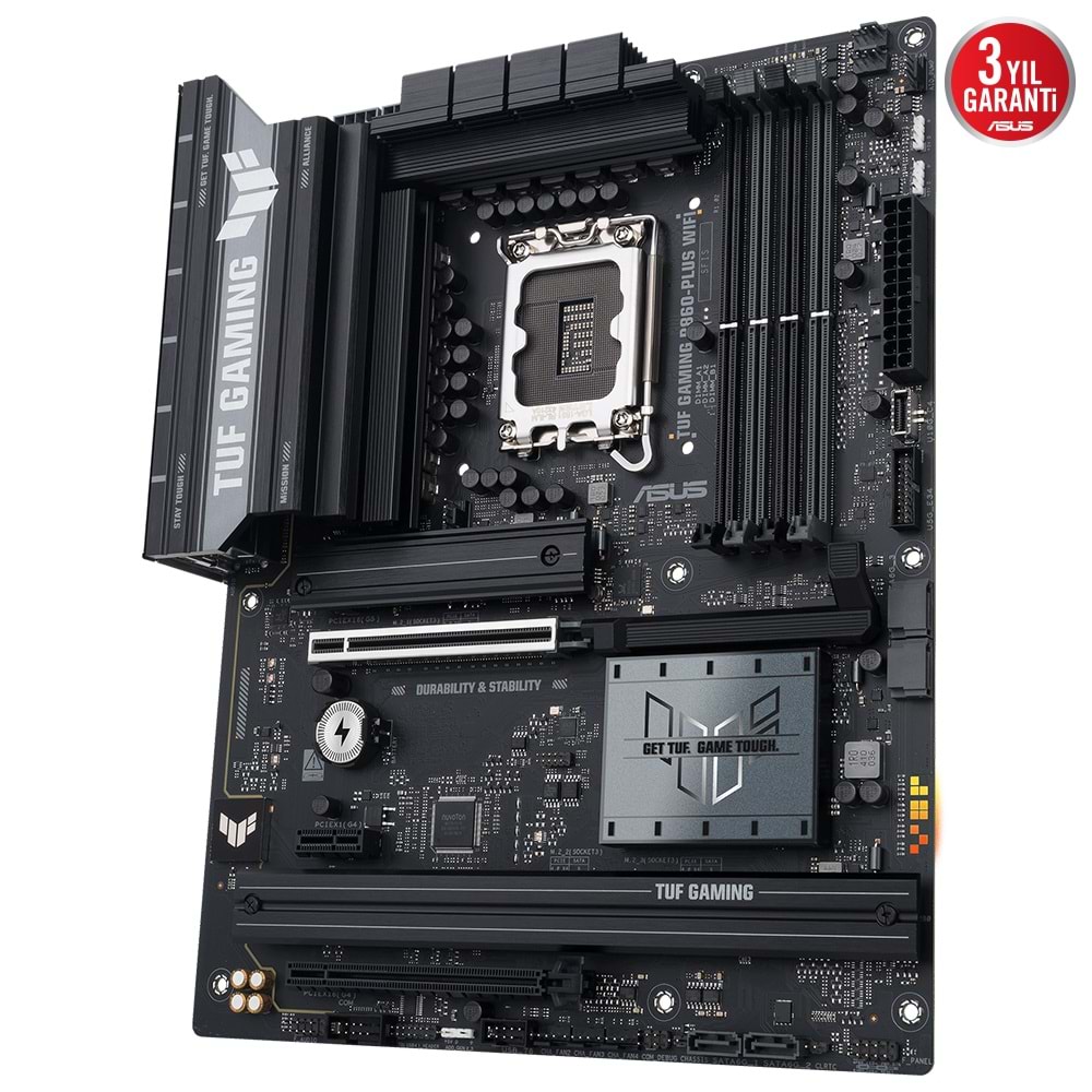 ASUS TUF GAMING B860-PLUS WIFI B860 DDR5 (Vga Yok) GLan 2.5G ATX HD DP TYP-C OPT WIFI BT RGB 1851p Anakart