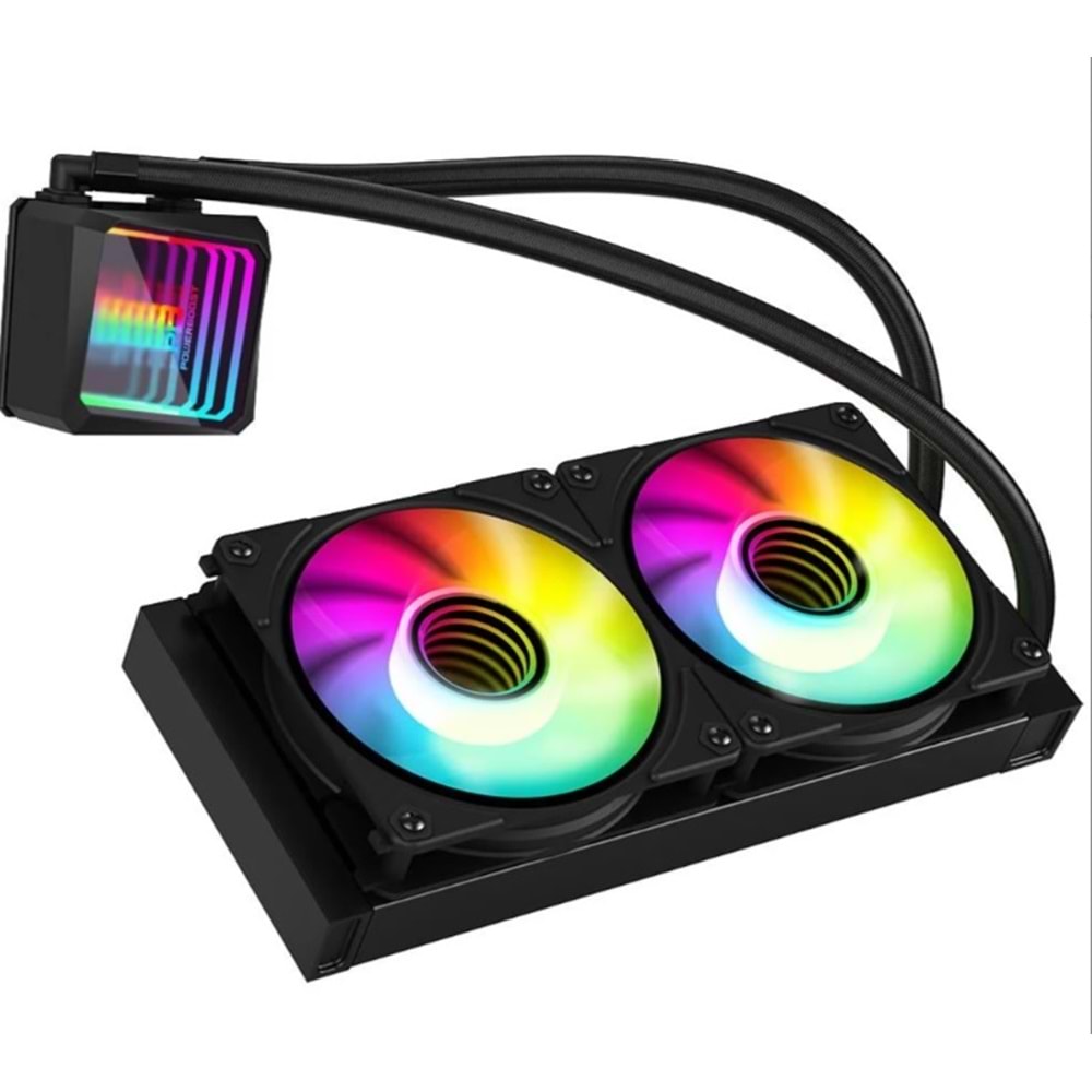 POWER BOOST PB-LCS-IM240-B LGA1700/AM4/AM5 240 mm ARGB fanlı Siyah Sıvı Soğutma