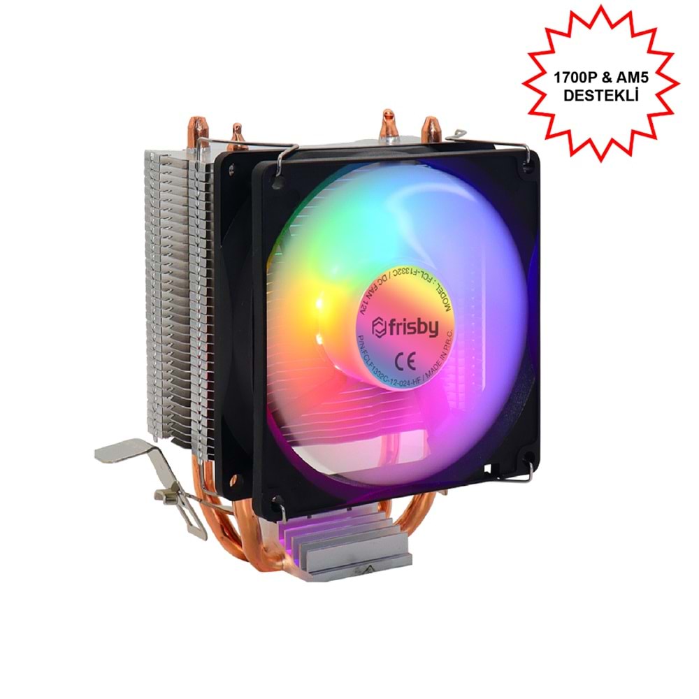 FRISBY FCL-F1332C LGA775/115x/1200/1700/AM4/AM5 İşlemci Soğutucu