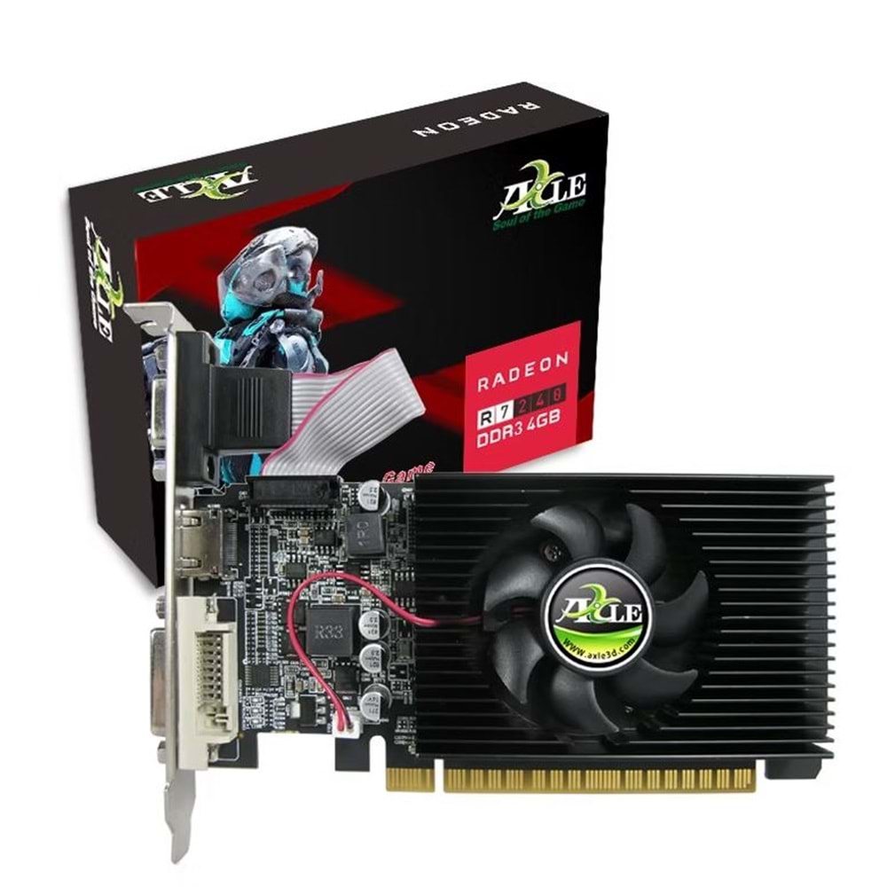 AXLE R7240 AX-R7-240/4GD3P8CDIL 4GB AMD R7240 DDR3 128bit HDMI DVI VGA 16x Ekran Kartı