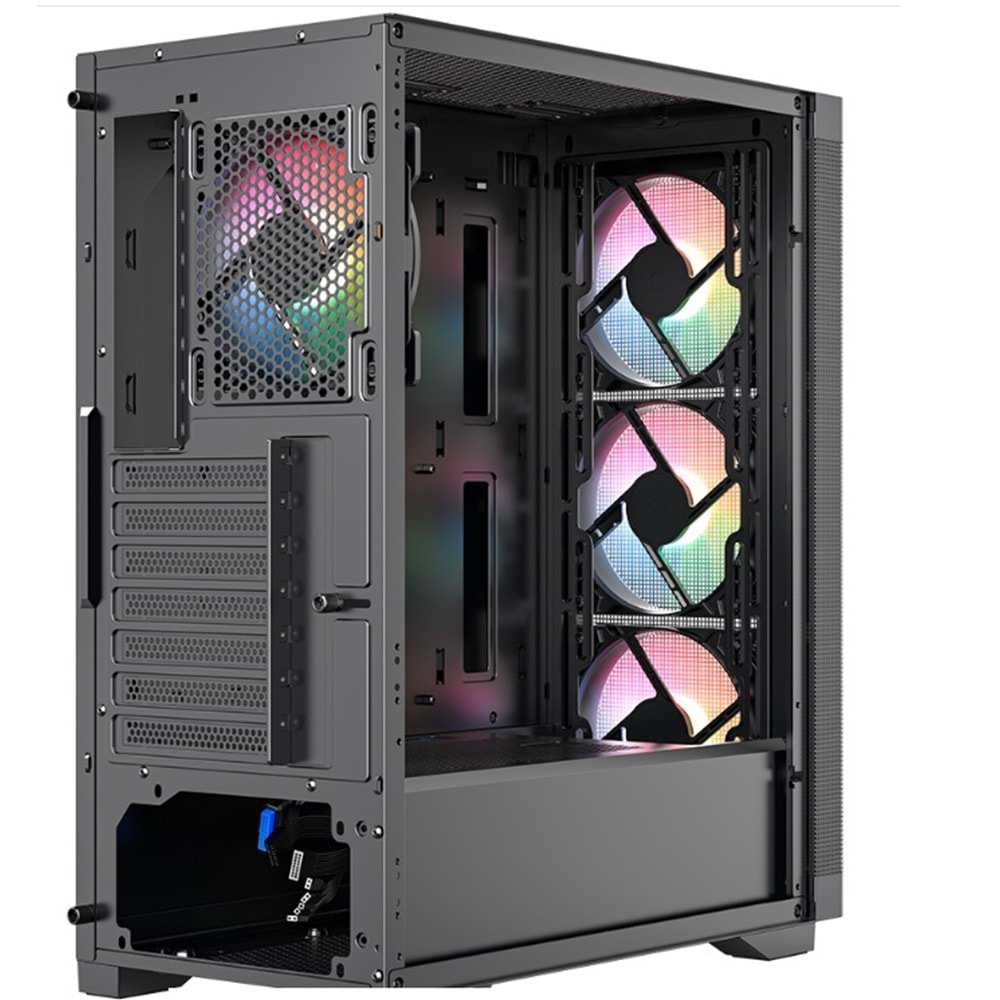FRISBY FC-9480G 600w 80+ Siyah RGB Fan Mid Tower ATX Kasa