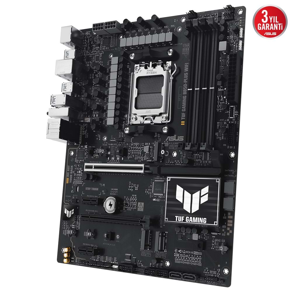 ASUS PRIME B850-PLUS WIFI B850M DDR5 (Vga Yok) GLan 2.5G ATX HD DP WIFI6 BT M2 RGB AM5 AMD Anakart
