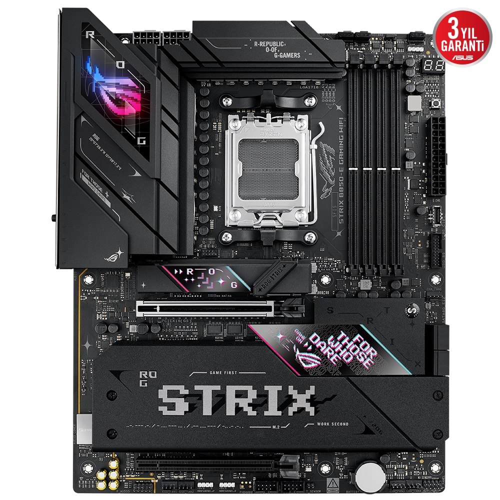 ASUS ROG STRIX B850-E GAMING WIFI B850 DDR5 (Vga Yok) GLan 5GB ATX HD DP TYP-C OPTİK M2 RGB AM5 AMD Anakart