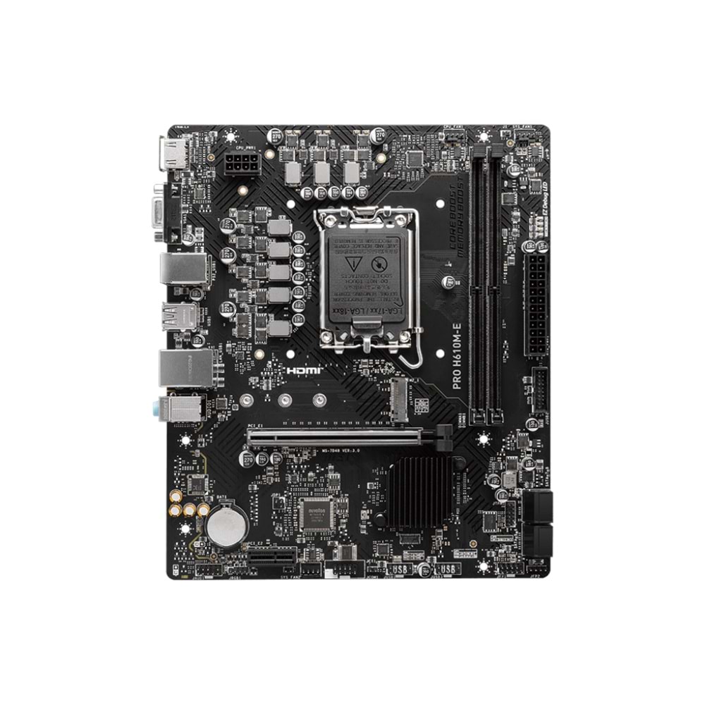 MSI PRO H610M-E H610 DDR4 Vga GLan mATX HDMI M2 USB3.2 1700p Anakart