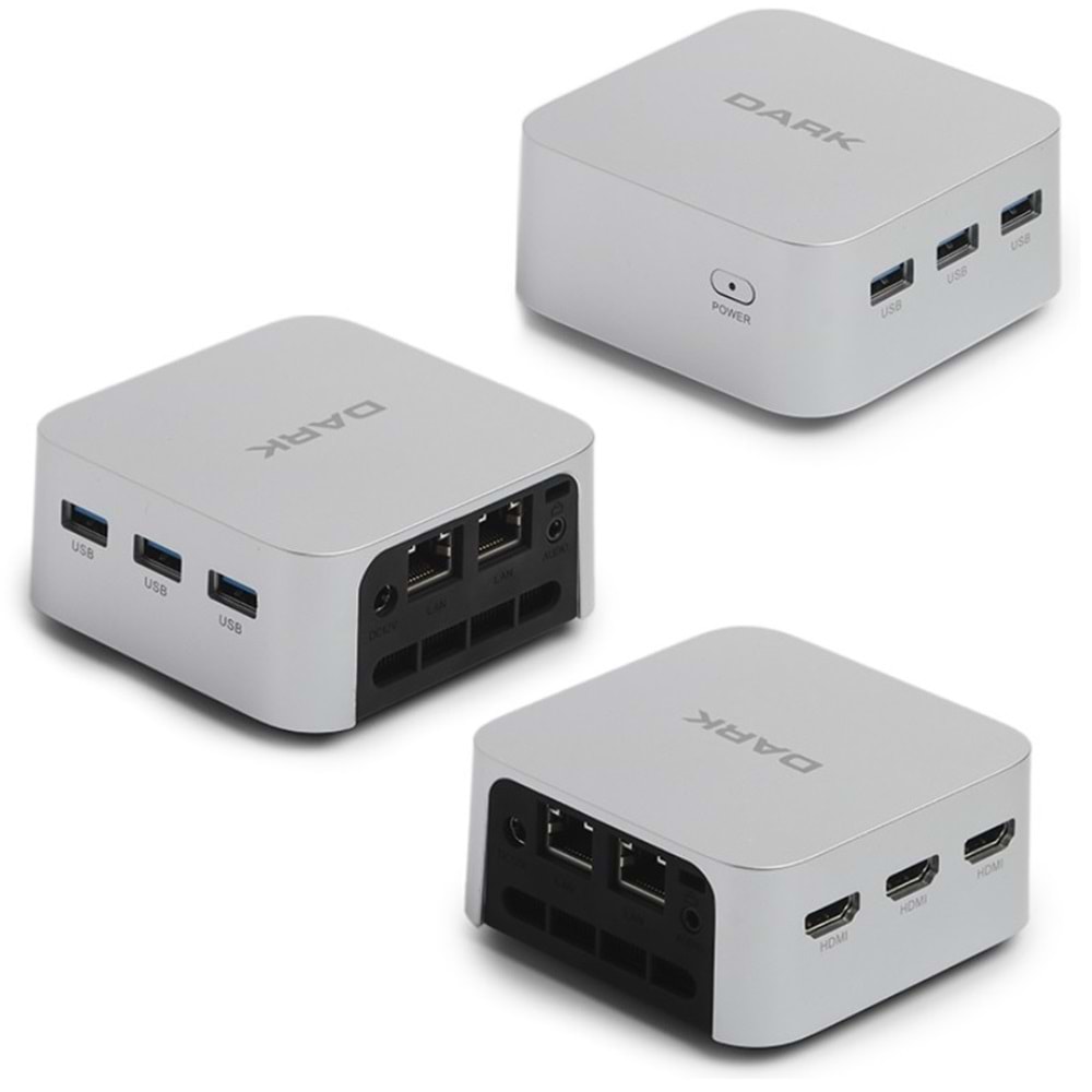 DARK DK-MPC-N150-G8 N150 8GB 256GB SSD W11P Gümüş Mini Bilgisayar
