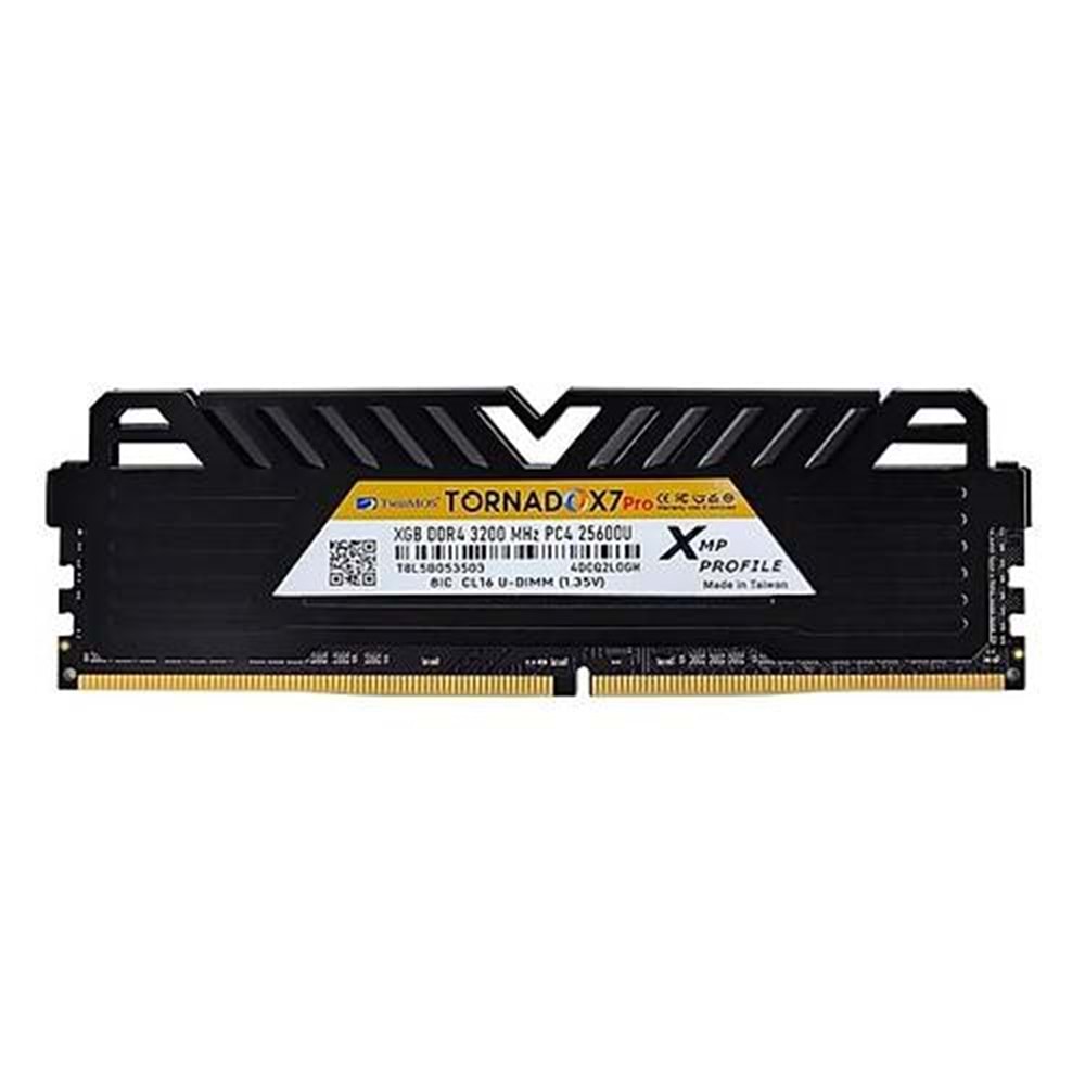TWINMOS TMD432GB3200D16BKX7P 32GB (Tek Parça) DDR4 3200Mhz TornadoX7 Pro (Soğutuculu) PC Bellek