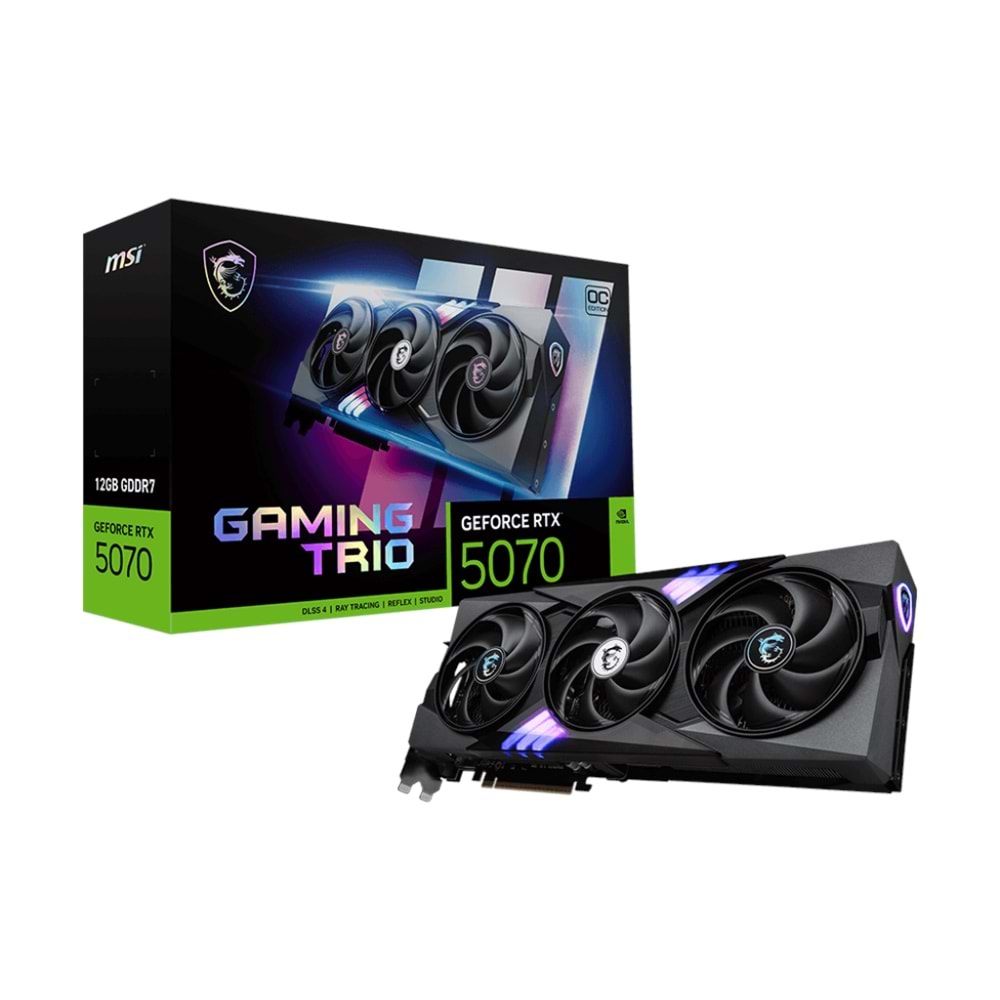 MSI RTX5070 12G GAMING TRIO OC 12GB Geforce RTX5070 GDDR7 192bit HDMI 3xDP 16x Ekran Kartı