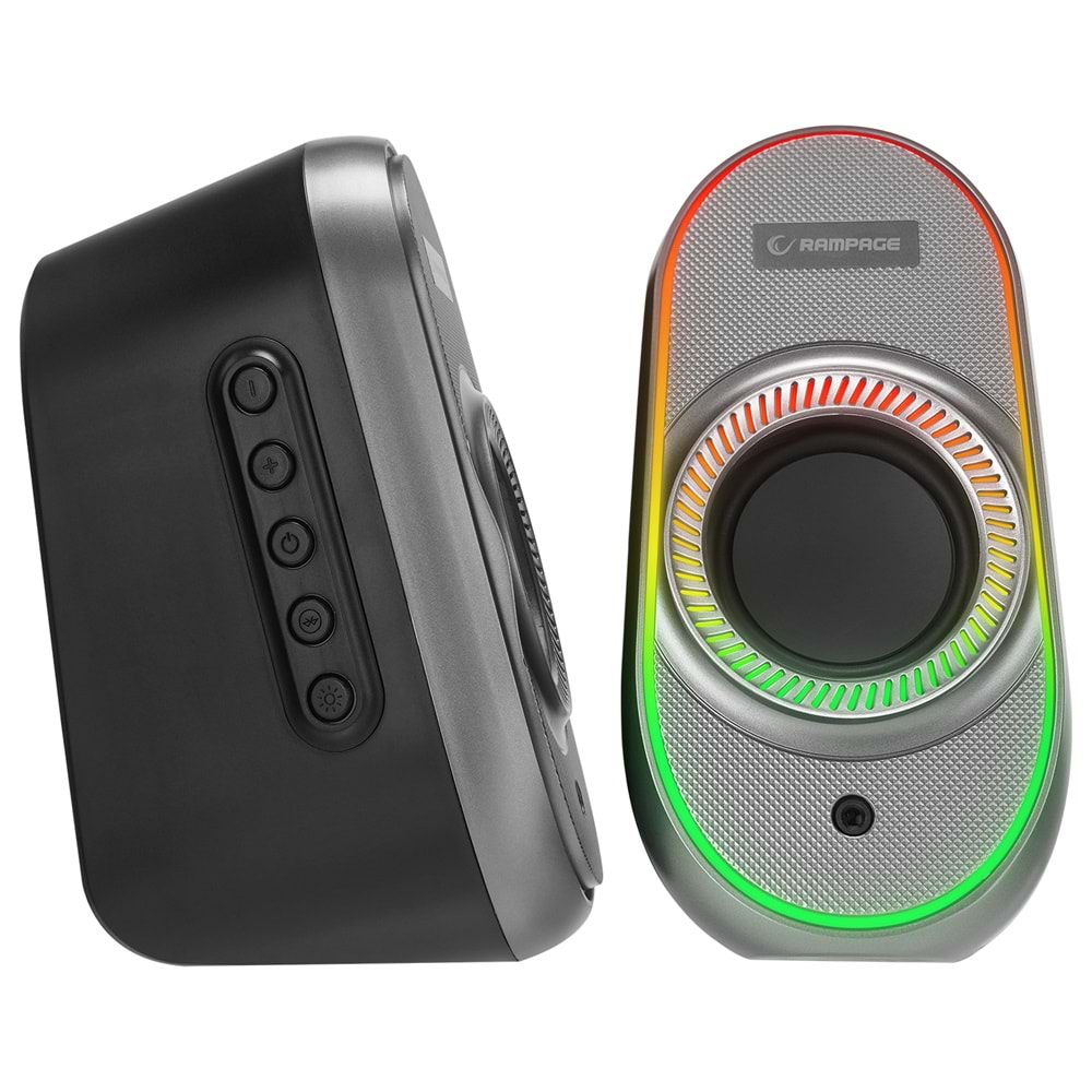 RAMPAGE RMS-X3 Bluetooth 2x3W Siyah RGB Işıklı Gaming Hoparlör