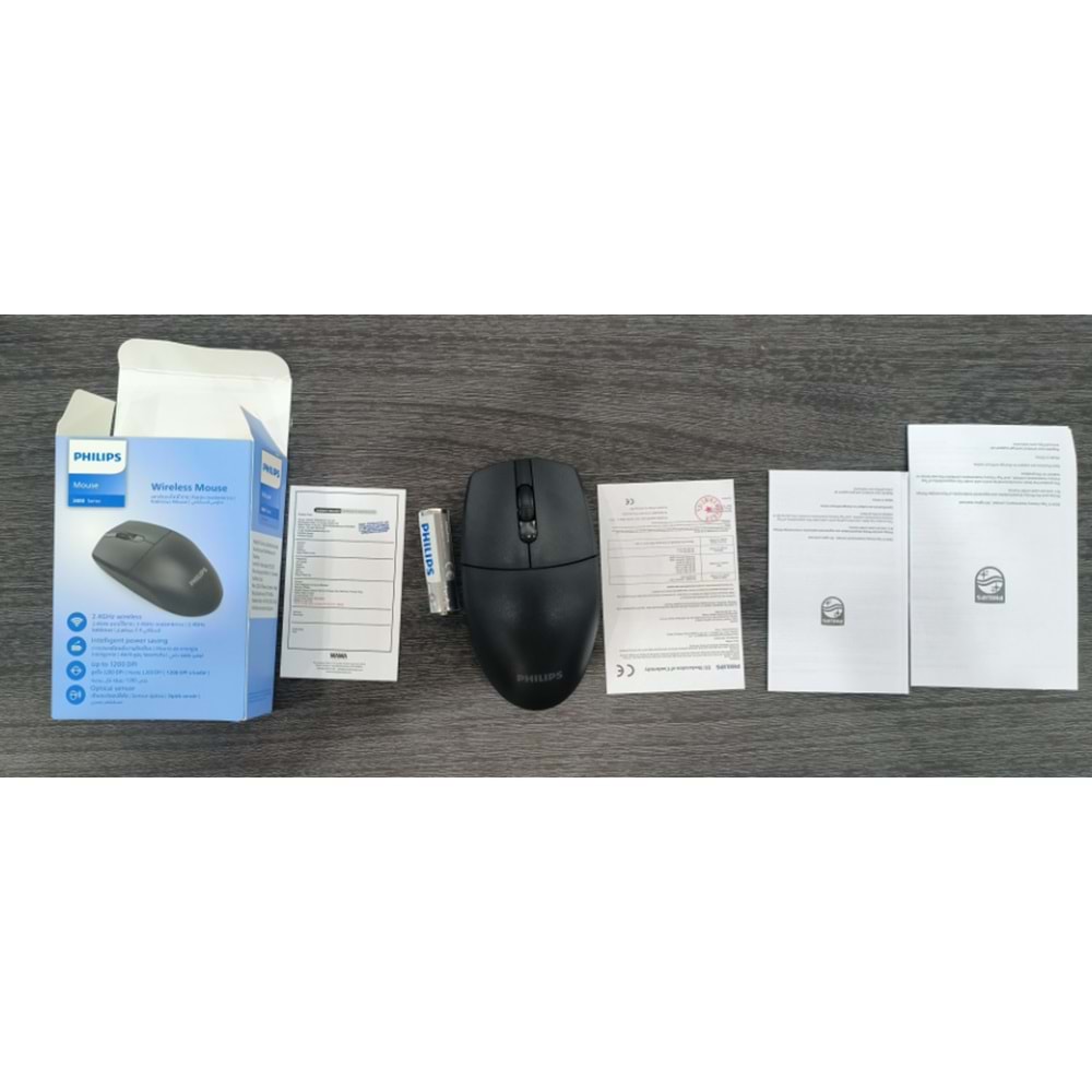 PHILIPS SPK7347 2.4Ghz Kablosuz 1200dpi siyah Mouse