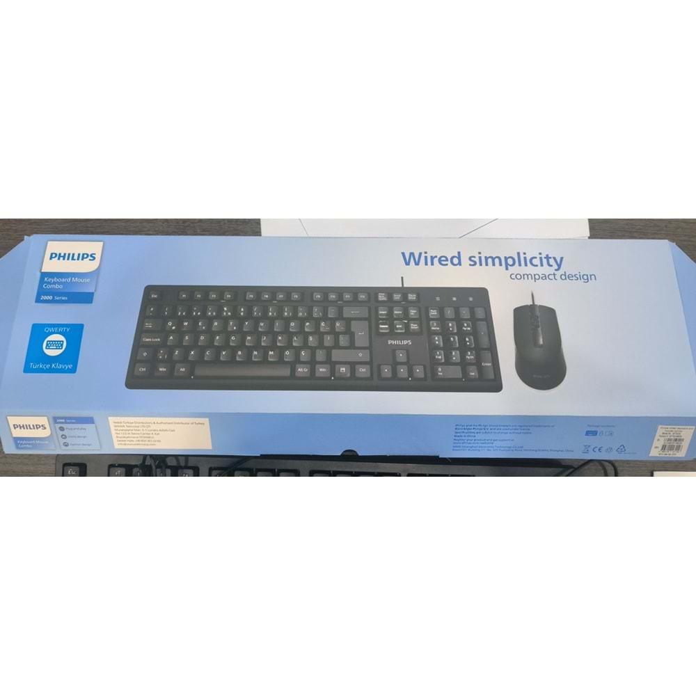 PHILIPS SPT6234 Q Türkçe USB Standart Klavye+ Mouse