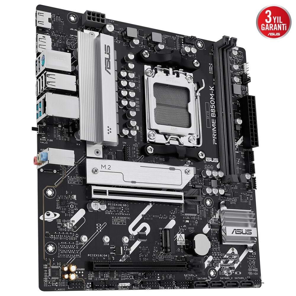 ASUS PRIME B850M-K B850M DDR5 (Vga Yok) GLan 2.5G mATX HD DP M2 AM5 AMD Anakart
