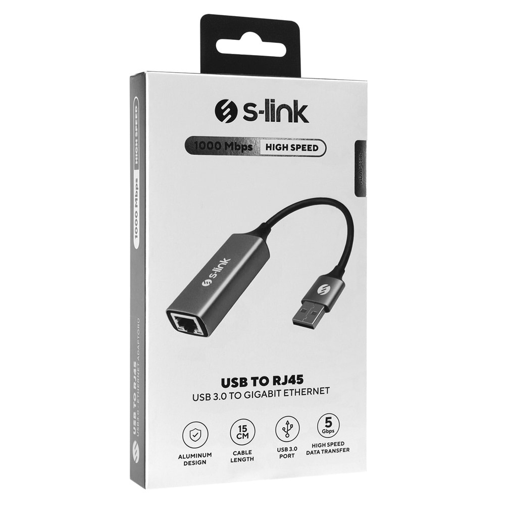 S-LINK SW-U334 USB 3.0 10/100/1000Mbps Gigabit Ethernet