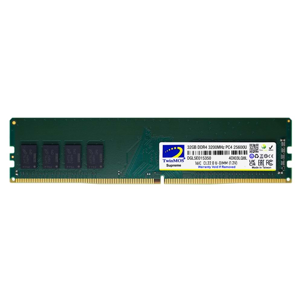 TWINMOS MDD432GB3200DWO 32GB (Tek Parça) DDR4 3200Mhz PC Bellek