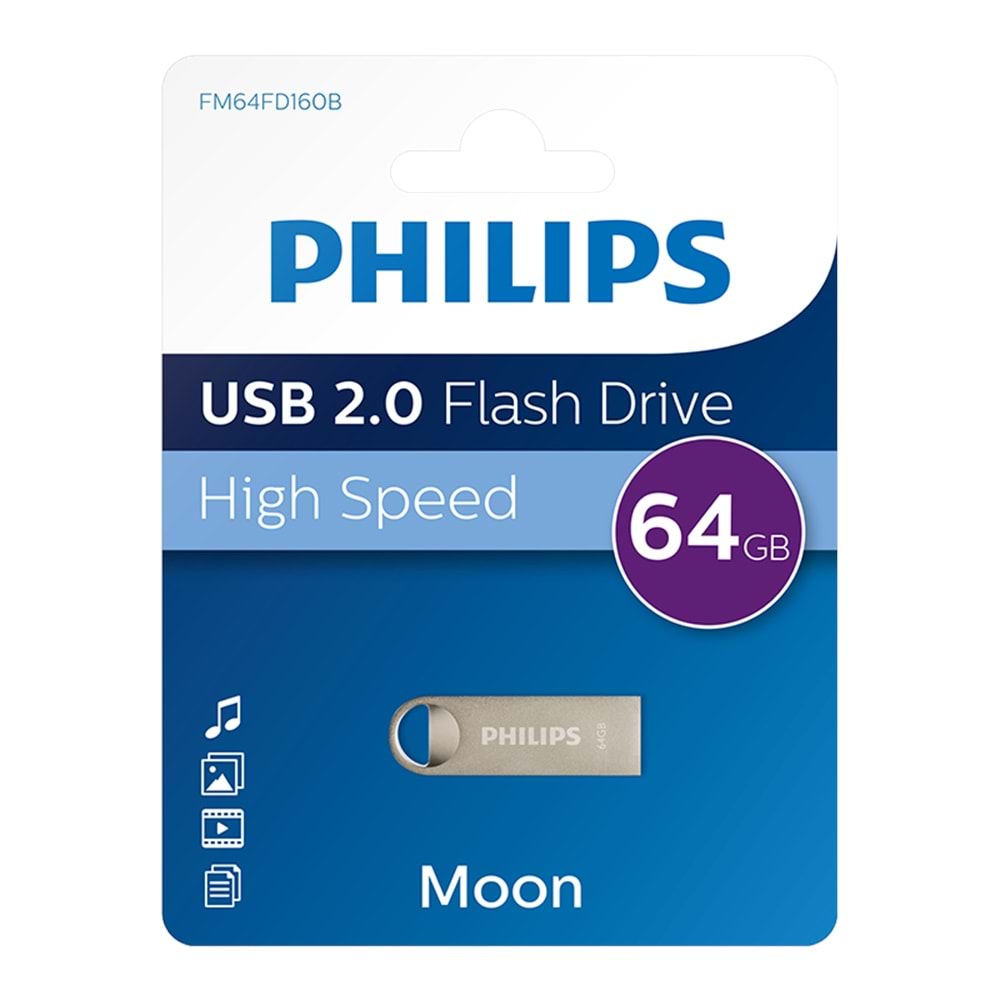 PHILIPS FM64FD160B/00 64GB USB2.0 Metal USB Bellek