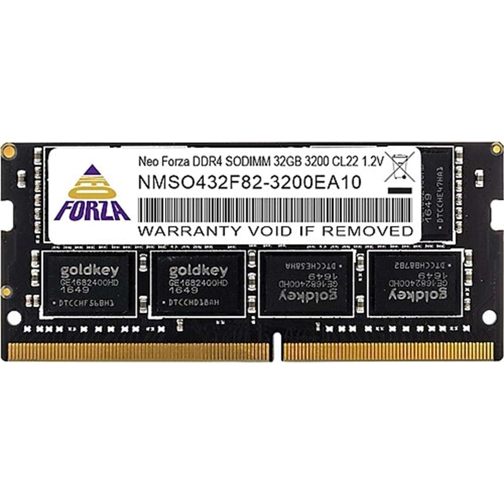 NEOFORZA NMSO432F82-3200EA10 32GB (Tek Parça) DDR4 3200Mhz Notebook Bellek