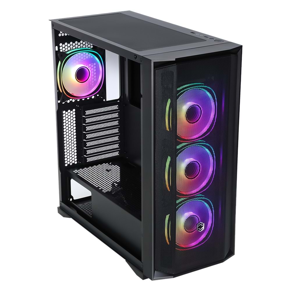 FRISBY CX-500 750W 80+ Bronze Siyah Mesh ARGB Ring Fanlı Mid Tower ATX Kasa
