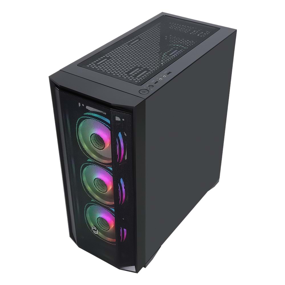 FRISBY CX-500 750W 80+ Bronze Siyah Mesh ARGB Ring Fanlı Mid Tower ATX Kasa