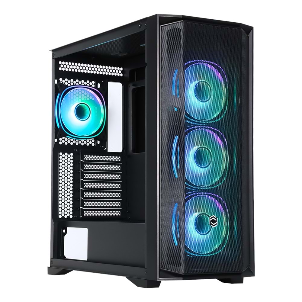 FRISBY CX-500 750W 80+ Bronze Siyah Mesh ARGB Ring Fanlı Mid Tower ATX Kasa