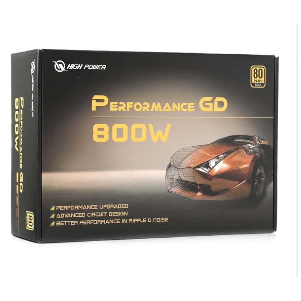 HIGH POWER HP1-J800GD-F12S 800W 80+ Gold Siyah 12cm Fanlı Power Supply