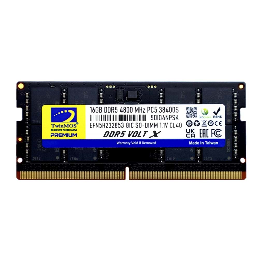 TWINMOS TMD516GB4800S40 16GB DDR5 4800Mhz Notebook Bellek